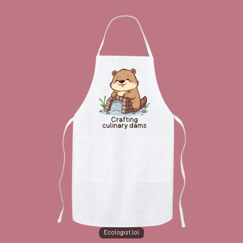 Funny Beaver Dam Builder Apron: Kitchen Projects with Diligent Flair