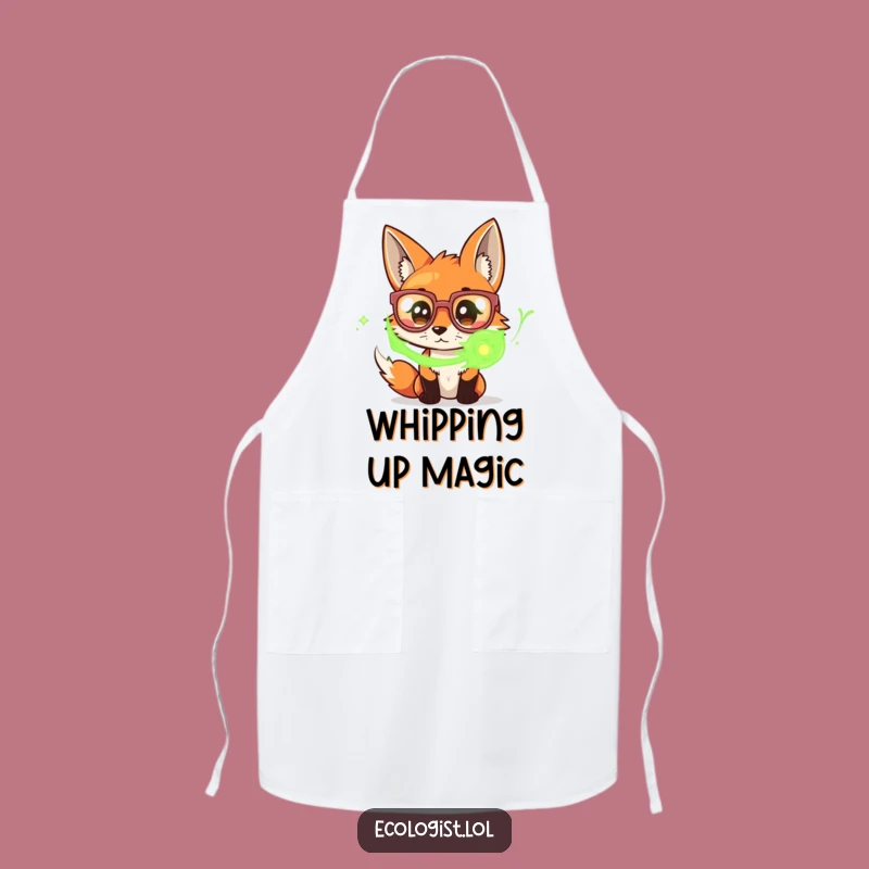 Funny Fox with Glasses Apron: Kitchen Investigations with a Humorous Touch