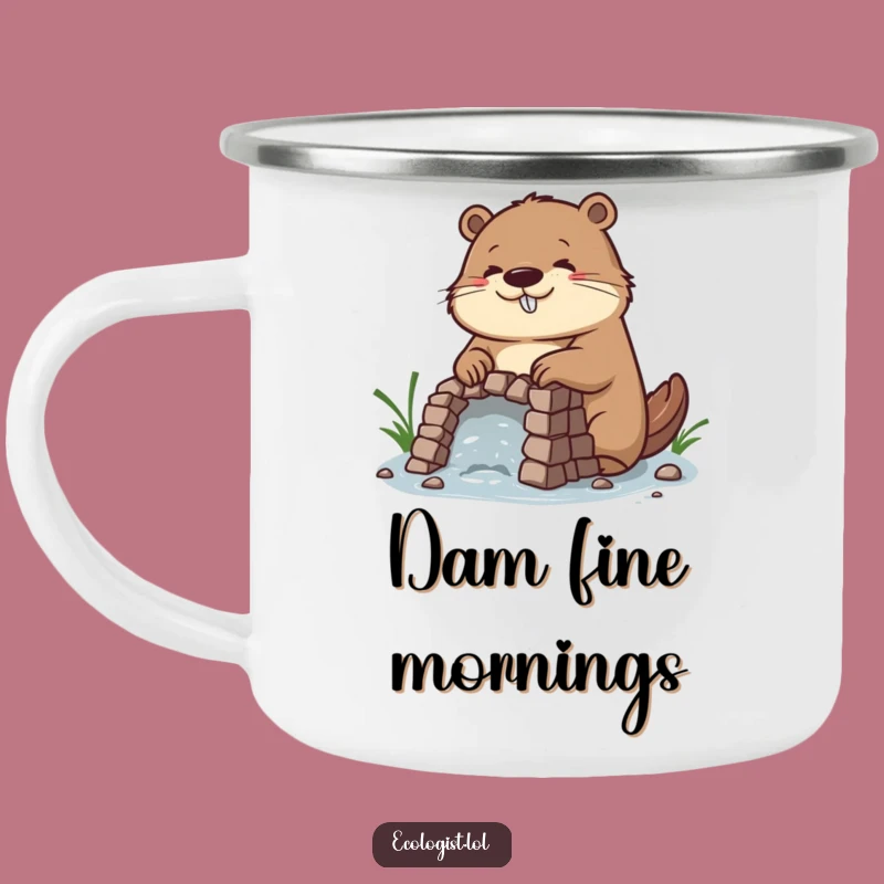 Funny Beaver Dam Builder Camping Mug: Diligent Campsite Construction Fuel