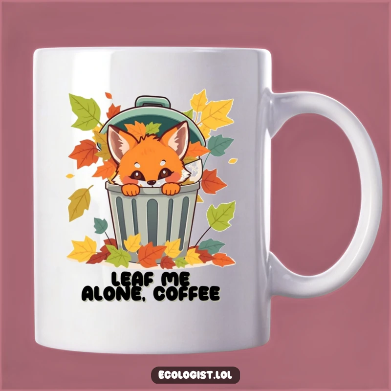 Funny Fox Cub Recycling Mug: Mischievous Nature Lover's Funny Gift!