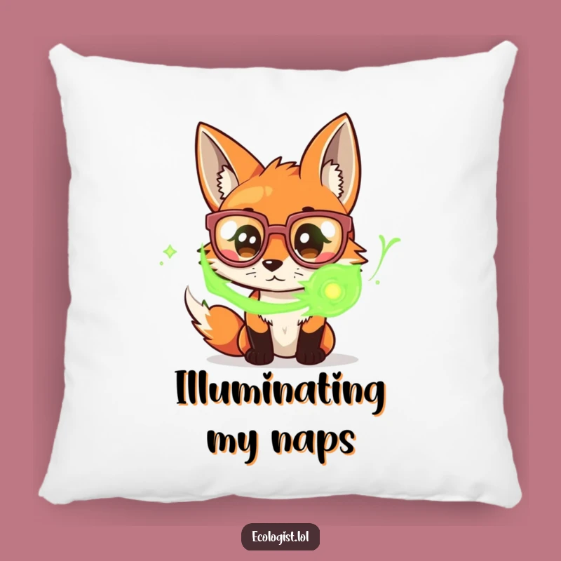 Funny Fox with Glasses Pillow: Cozy Comfort for the Curious Mind