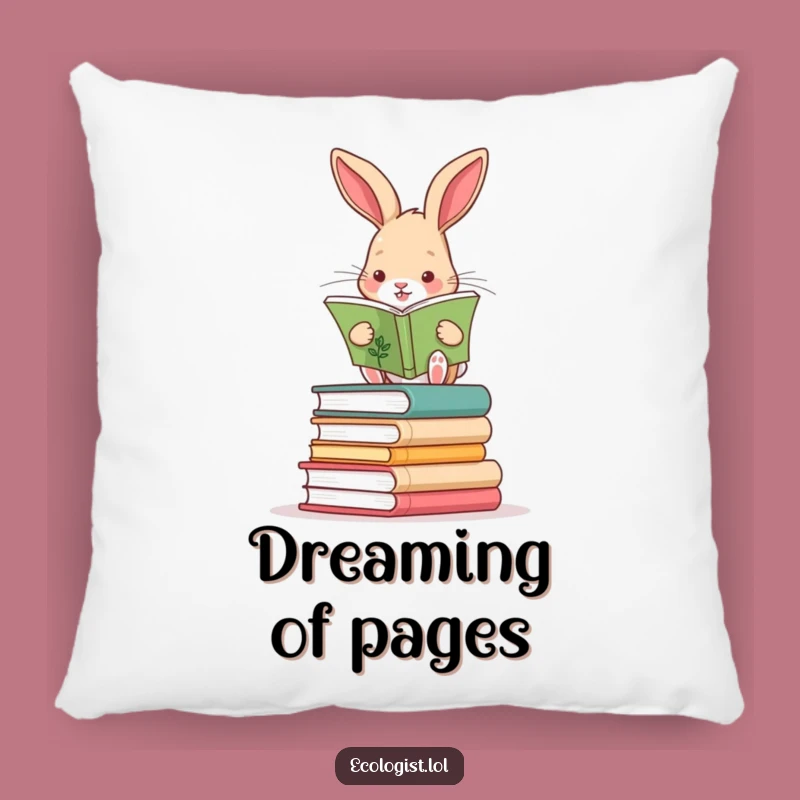 Funny Rabbit Reading Pillow: Comfy Support for Bookworms, Great Funny Gift!