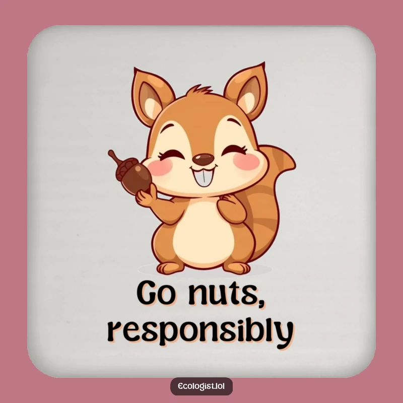 Funny Squirrel Acorn Balancing Drink Coaster: Protect Surfaces with Playful Charm