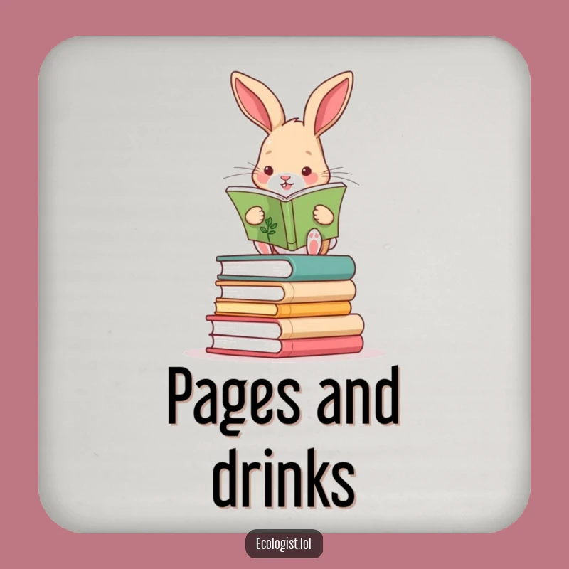 Funny Rabbit Coaster Set: Protect Surfaces with Wit, Perfect Funny Gift!