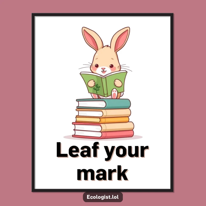 Free Printable Wall Art: Curious Rabbit's Botanical Journey, Funny Downloadable Study Decor