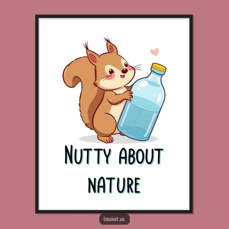 Free Printable Wall Art: Squirrel's Anti-Litter PSA, Funny Downloadable Nature Decor