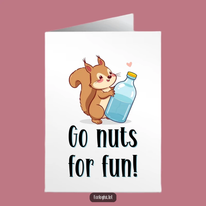 Free Printable Funny Birthday Card: Scolding Squirrel, Hilarious Eco-Warrior Downloadable Greeting