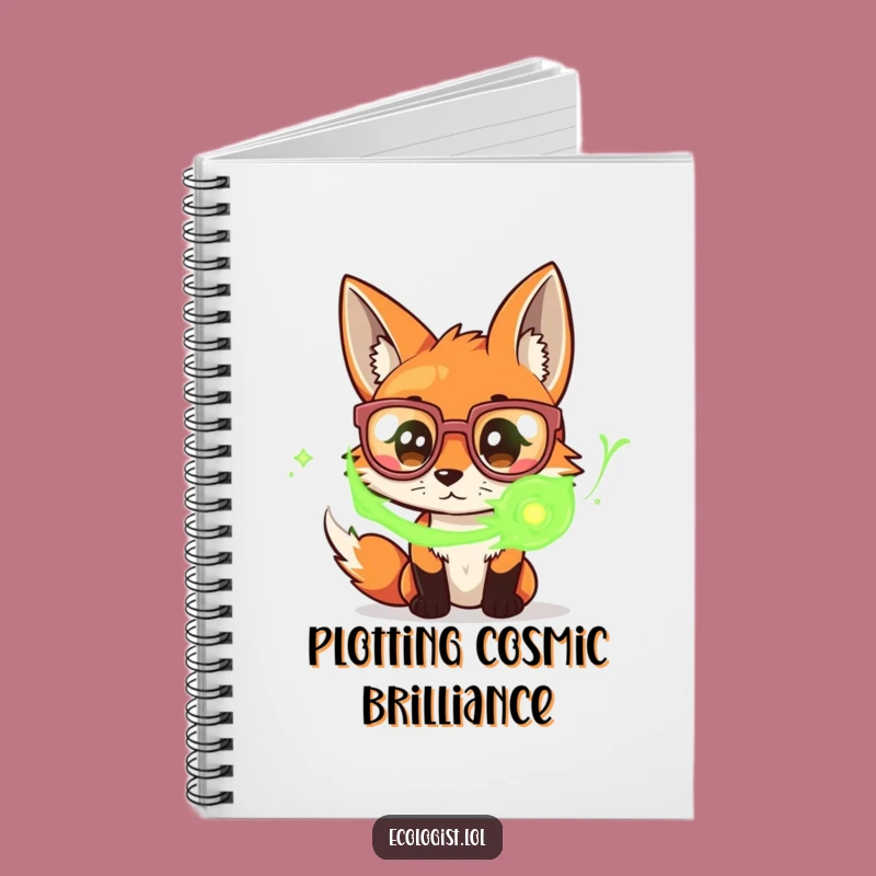 Funny Fox with Glasses Notebook: Record Your Discoveries with Scholarly Charm