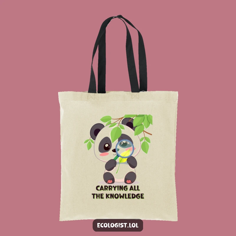 Funny Panda Tote Bag - Cute Explorer, Stylish Humor Gift
